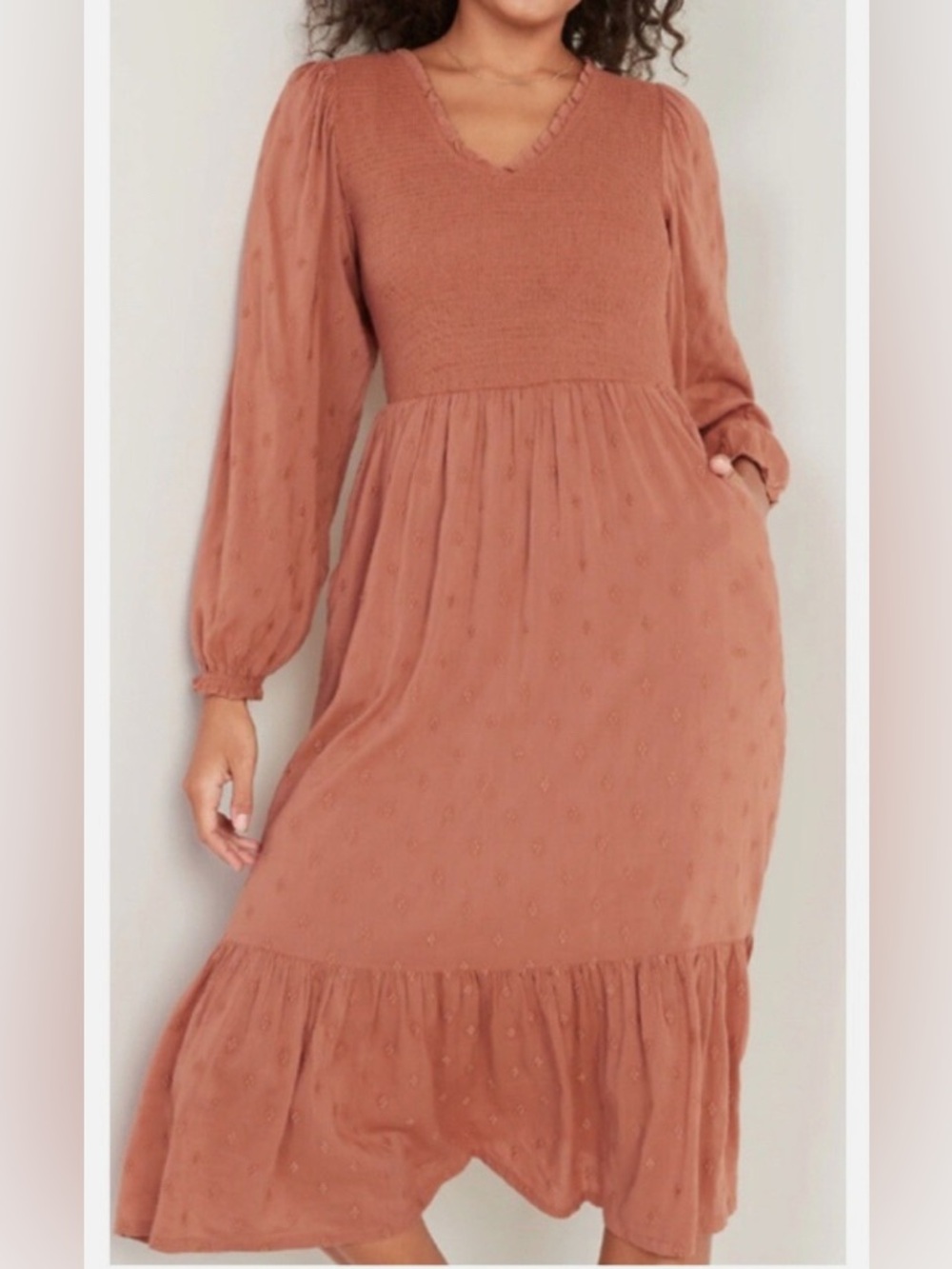 Old Navy long sleeve Peasant Maxi Dress. Medium